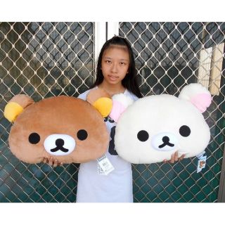 拉拉熊抱枕 懶妹抱枕~ Rilakkuma 拉拉熊頭型抱 牛奶妹 拉拉妹 抱枕 生日情人禮物