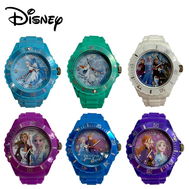 含稅 冰雪奇緣 矽膠 指針手錶 指針錶 兒童錶 手錶 艾莎 安娜 雪寶 迪士尼 Disney 正版授權