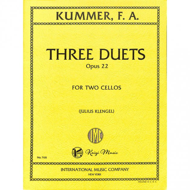 【凱翊︱IMC】庫莫：三首大提琴二重奏作品22 Kummer,F.A.：Three Duets Op.22