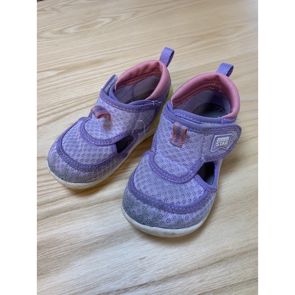 Moonstar 速乾學步涼鞋 14.5 月星 HI系列小童涼鞋 護趾日本機能鞋 J9651紫色