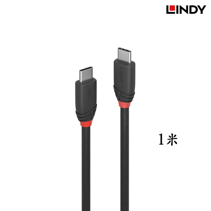 【含稅店】LINDY林帝 TYPE-C 公 TO 公傳輸線 36906_A USB 3.2 手機充電線 1M