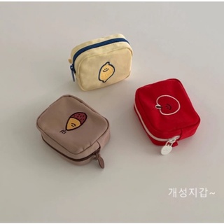 ⭐韓國ins零錢包 小眾設計可愛清新女生卡包 收納包 零錢袋 滑鼠電源耳機包 帆布拉鏈錢包