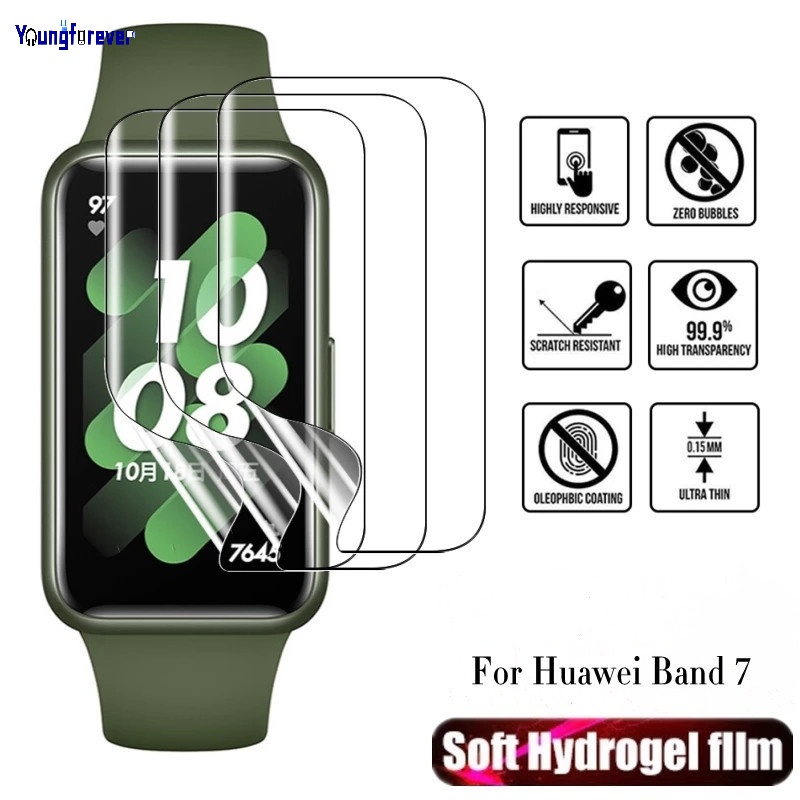 華為 適用於 Huawei Band 7 的全覆蓋軟 TPU 水凝膠膜 / 汽車維修 Smartwatch 前屏幕保護膜