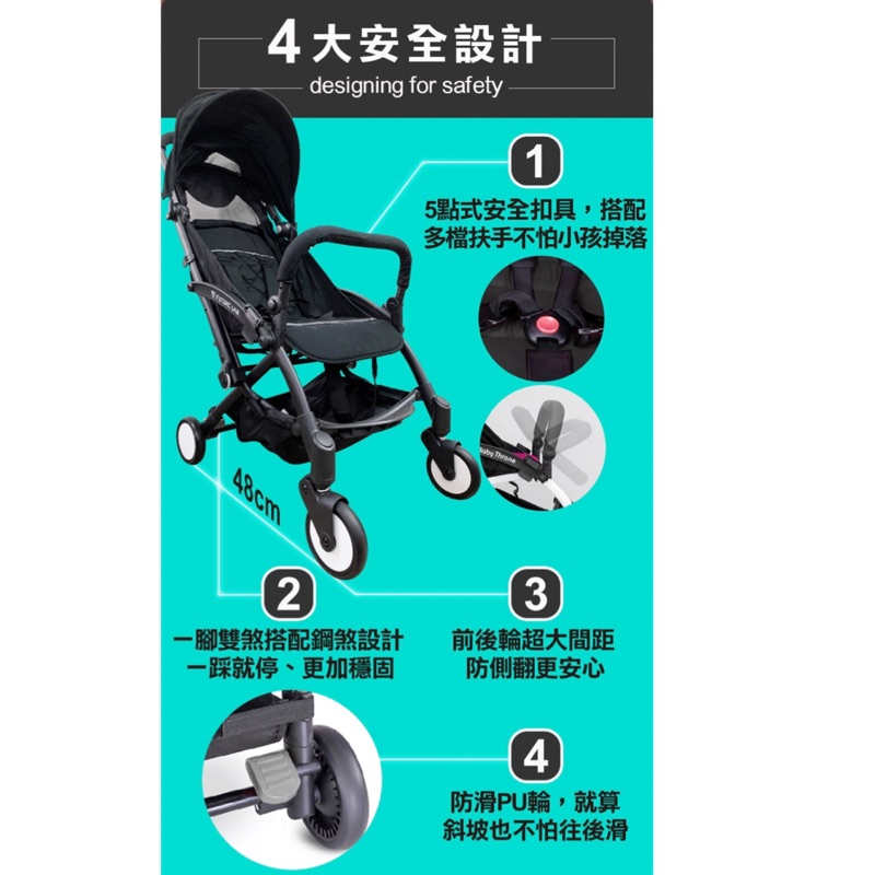 【Future Lab. 未來實驗室】99.9成新 6D守護成長嬰兒車
