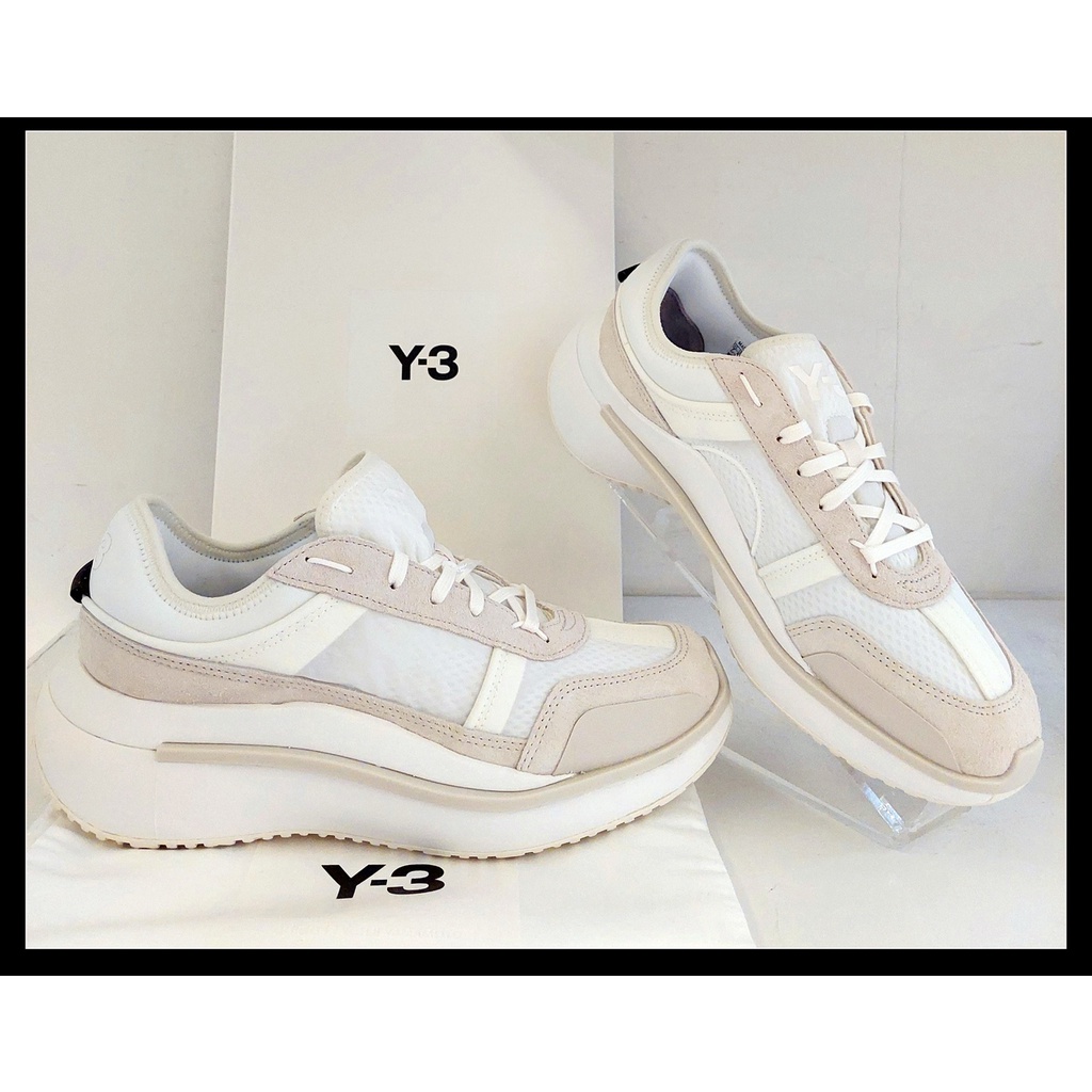 Y-3 AJATU RUN米白色拼接休閒鞋