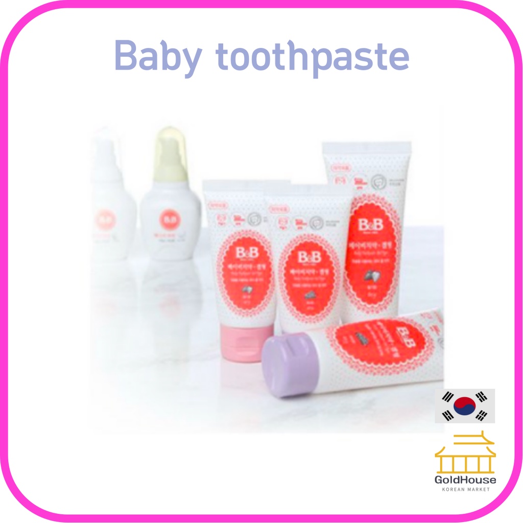 [BNB] 韓國嬰兒牙膏無氟液體類型 80g 蘋果香蕉, 凝膠型 40g 草莓葡萄