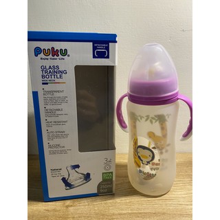 PUKU 藍色企鵝 全新 寬口防爆防燙玻璃奶瓶250ml