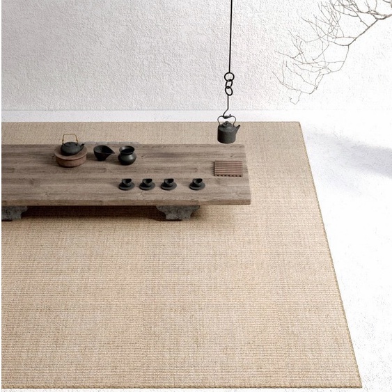 設計師劍麻編織地毯純色日式茶室客廳臥室亞麻地墊北歐藤編茶几毯 lOUk