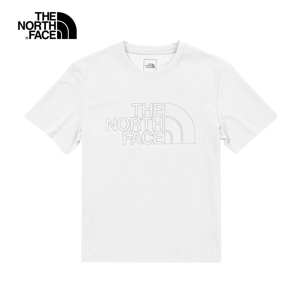 The North Face北面男款白色吸濕排汗防曬短袖T恤｜5JYQFN4