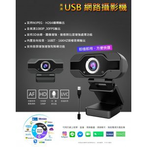 【台灣現貨/兩天到貨】電腦視訊鏡頭 USB鏡頭 USB網路攝影機