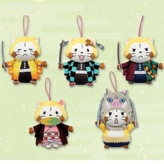 現貨 單售 日版 日本 景品 小浣熊 Rascal 鬼滅之刃 禰豆子 拉斯卡爾 洛斯可 鬼滅 聯名 吊飾 娃娃