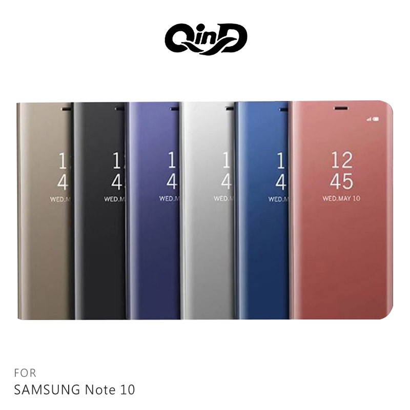 !強尼拍賣~QinD SAMSUNG  Note 10 透視皮套 掀蓋 硬殼 手機殼 保護套 支架