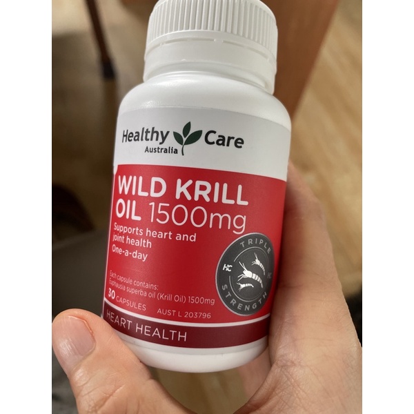 澳洲Healthy Care 磷蝦油 Wild Krill Oil 蝦紅素高濃度磷蝦油 1500mg 30粒