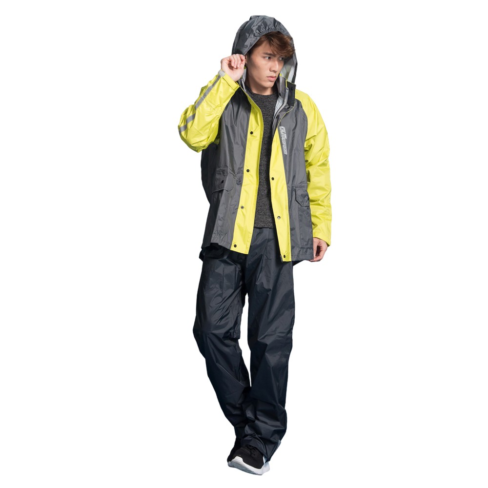 Outperform 奧德蒙 雨衣 頂峰背包兩截式風雨衣 黃 背包兩件式雨衣 兩件式《淘帽屋》
