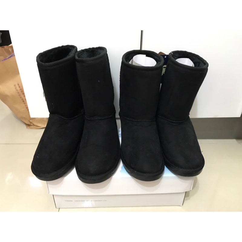 韓國 Ollie 雪靴 布標 黑 M