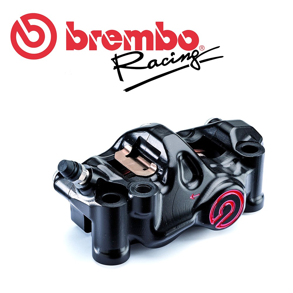 BREMBO 高性能鍛造鋁錠切削對向四活塞卡鉗 484 黑紅 100mm 108mm豐年俐 公司貨