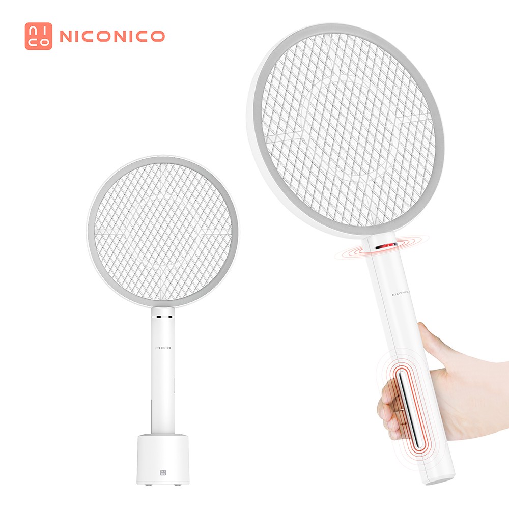 【NICONICO】公司貨/附發票 座充式觸控小黑蚊電蚊拍 鋰電池 捕蚊拍 防蚊 捕蚊NI-ES803