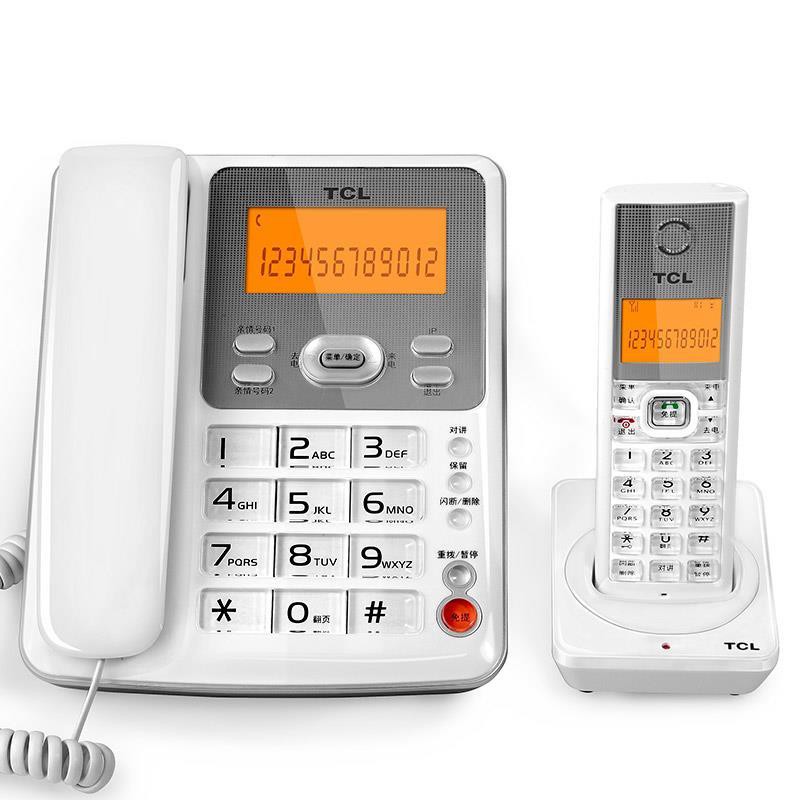 （現貨）TCLD61無繩電話子母機座機電話家用子母機一拖一辦公無線固話
