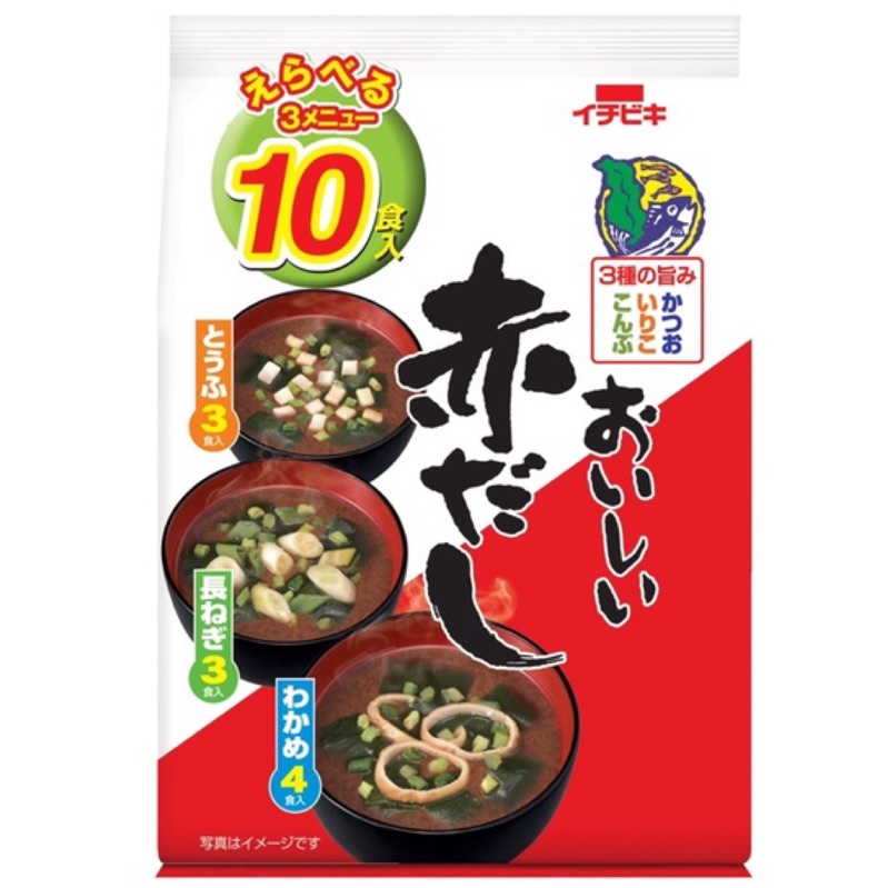 日本 ICHIBIKI 三種類即食味噌湯 紅味噌 裙帶菜&amp;香蔥&amp;豆腐