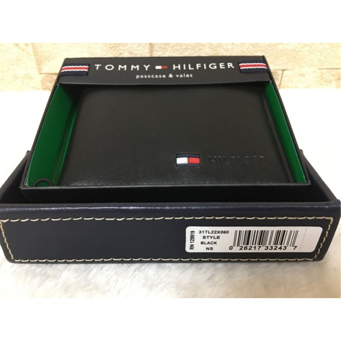 Tommy Hilfiger男用 經典短夾 男生 皮夾 禮盒 包裝