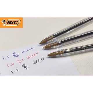 BIC比克 水晶圓珠筆 全透明筆桿 BIC CRISTAL 1.0MM 藍/黑色 滑順好寫 正品 法國經典款 #1