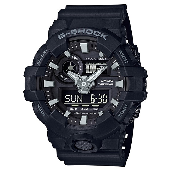 &lt;秀&gt;CASIO專賣店公司貨附保證及發票 G-SHOCK絕對強悍GA-700-1B 大型指針與3D立體整點時刻~