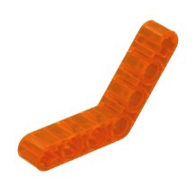 正版樂高LEGO零件(全新)-32348 42165 科技零件 橫桿 彎曲  1x7 4-4 透明霓虹橙