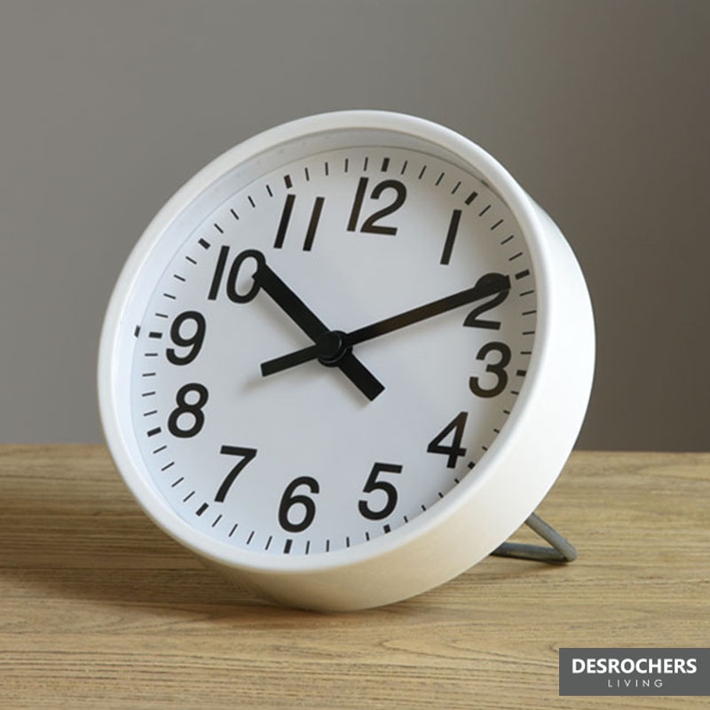 Desrochers｜BNW靜音壁桌鐘 16cm 無印風簡約靜音時鐘 壁鐘 桌鐘 兩用型 數字 台灣製造