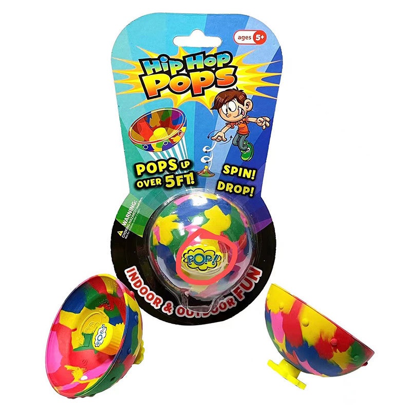 迷彩彈跳碗創意戶外運動兒童解壓玩具HipHopJump半邊彈跳球