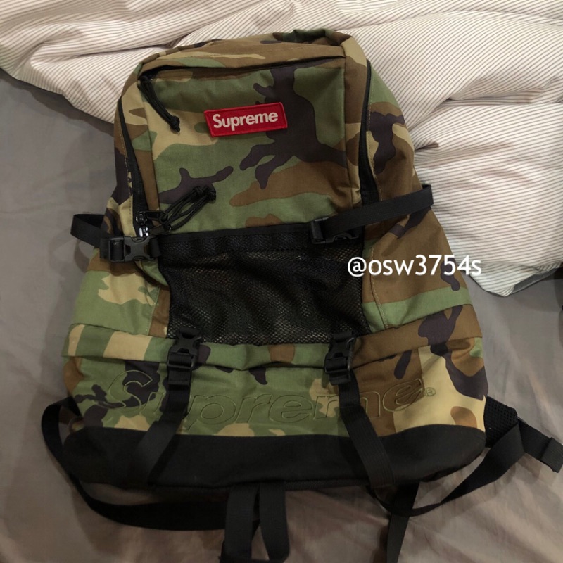 Qq日本代購經典supreme迷彩後背包 蝦皮購物