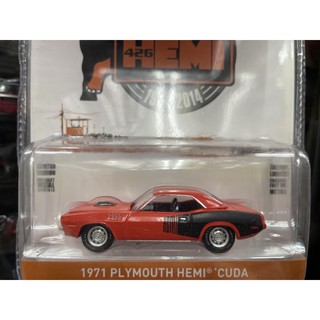 《模王》 1/64 美國綠光 模型合金車 1971 Plymouth hemi cuda