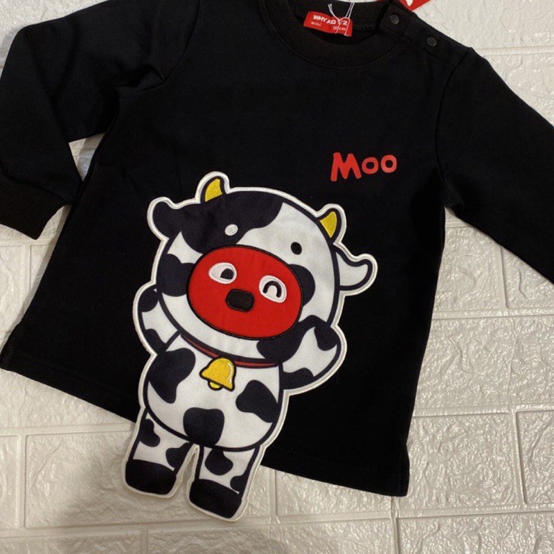 Why And 1 2 乳牛 上衣長袖牛立體上衣斷貨款 蝦皮購物