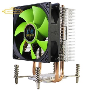 LANSHUO CPU散熱器2個熱導管超靜音風扇LGA 2011 X79 X99 X299 CPU散熱器（3針單風扇）