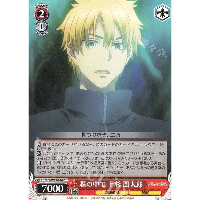佩可露商會 Ws 5hy W 096 C 森の中で上杉風太郎 蝦皮購物