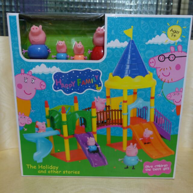 出清 佩佩豬玩具  城堡溜滑梯   遊戲場  拼裝玩具