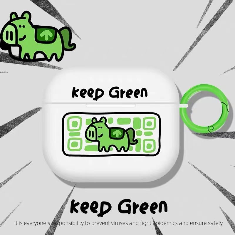 綠碼適用airpods保護套airpod3保護殼透明蘋果2代藍牙耳機三代pro