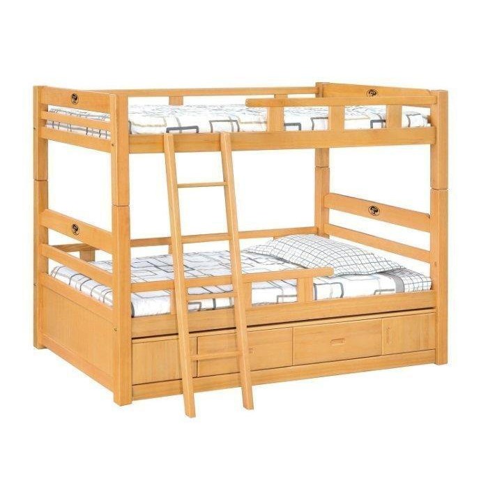 【L112-2】24L購 貝克3.5尺檜木雙層床/雙層床收納櫃組 上下舖 上下床-新北大