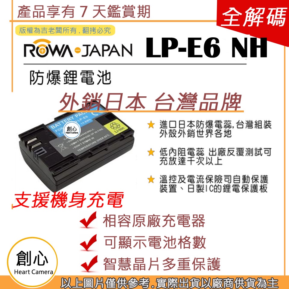 創心 樂華 Canon LP-E6NH LPE6 NH 電池 適用 R5 R6 支援機身充電 原廠充電器可充