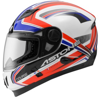 ASTONE ROADSTAR 安全帽 WW12 白藍紅 內墨鏡片 通風系統 吸濕排汗 眼鏡溝槽 全罩式《比帽王》
