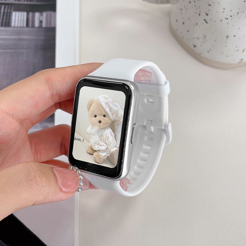 適用於華為 Fit2 / 1 錶帶純色矽膠華為手錶 Fit2 / 1 代優雅版的新腕帶