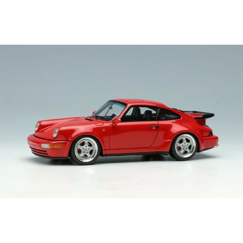 【名車館】MakeUp VM158A Porsche 911 964 Turbo 3.6 1993 紅色 1/43