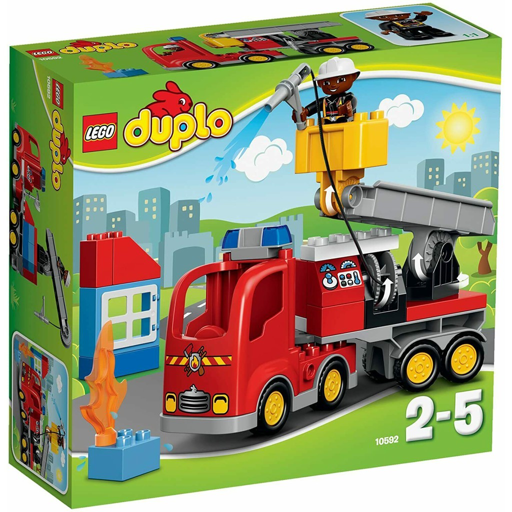 LEGO 樂高 10592 DUPLO 得寶 系列 消防車 全新未拆 二手 有書有盒無缺