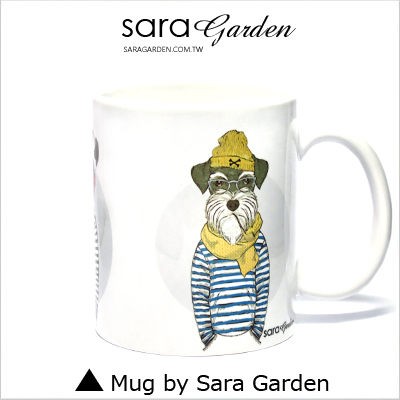 客製化 馬克杯 陶瓷杯 彩繪 手繪 潮流 雪納瑞 毛孩子  Sara Garden