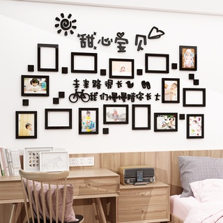 兒童房間布置床頭照片墻裝飾3d亞克力墻貼畫臥室背景墻面布置貼紙