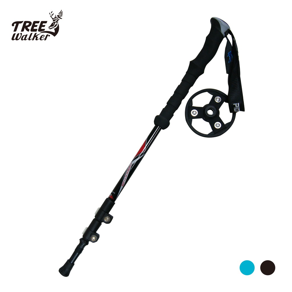 【Treewalker露遊】開拓者80%碳纖維登山杖 快扣登山杖 可調高度登山杖 健走配件 登山健行 德國GS認證登山杖