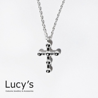 Lucy's 925純銀 銀珠十字 項鍊 (95910)