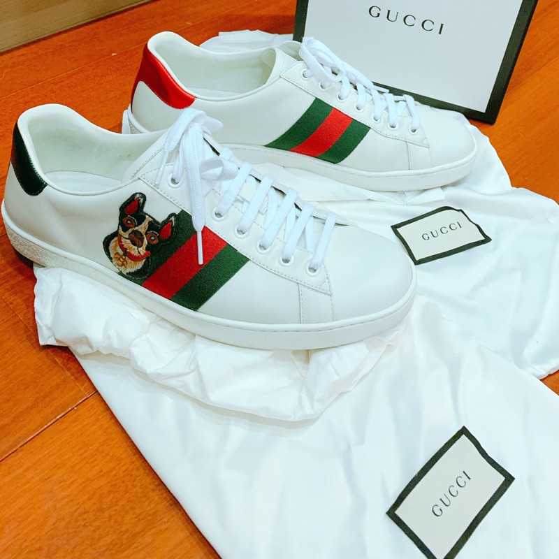 Gucci正品男鞋八成新-原價27800-8號-古馳狗系列