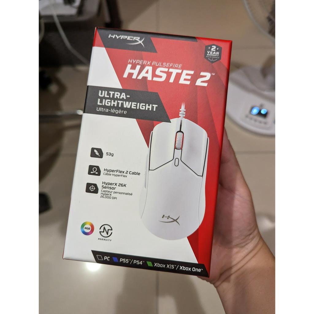 HyperX Pulsefire Haste 2 有線電競滑鼠(白)