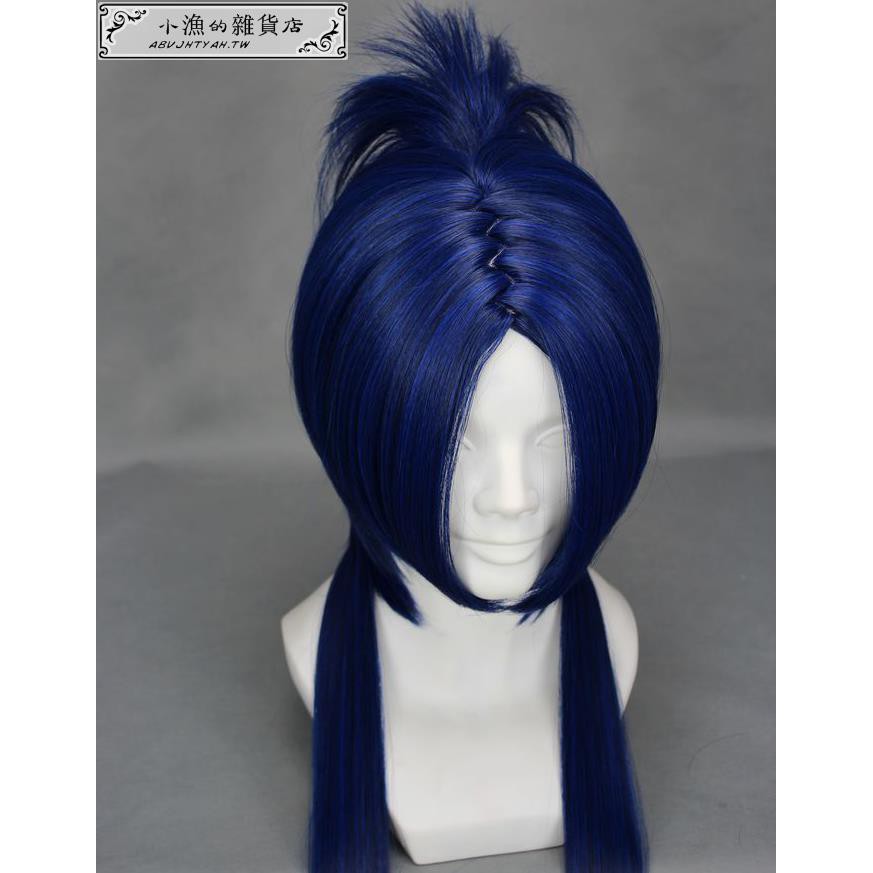 主宰者家庭教師cos 十年后六道骸墨藍色收臉cosplay動漫假發 蝦皮購物