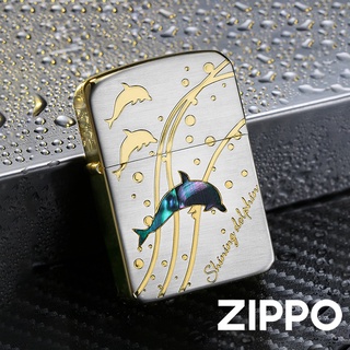 ZIPPO 1941復刻幸運海豚(金色)防風打火機 日本設計 官方正版 現貨 限量 送禮 終身保固 ZA-3-191A